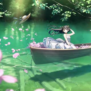 Anime boat wallpaper