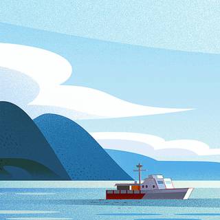 Anime boat wallpaper