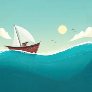 Anime boat wallpaper