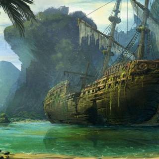 Anime boat wallpaper