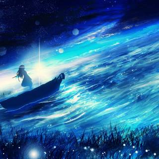 Anime boat wallpaper