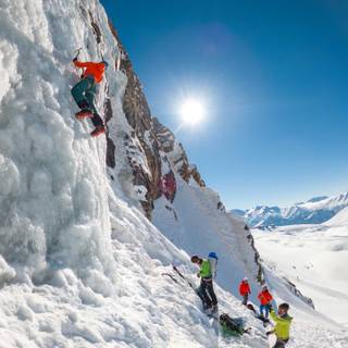 Ice climbing wallpaper