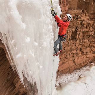 Ice climbing wallpaper