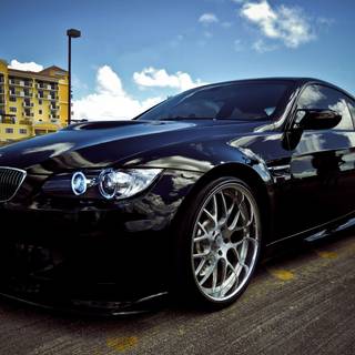 BMW black car wallpaper