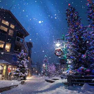 Christmas street wallpaper