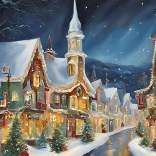 Christmas street wallpaper