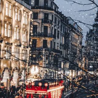 Christmas street wallpaper