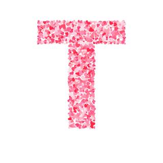 Pink letter T wallpaper