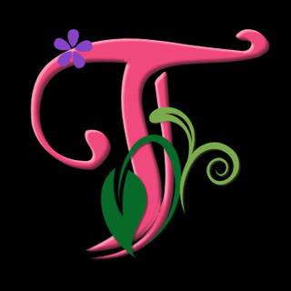 Pink letter T wallpaper