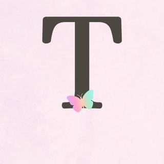 Pink letter T wallpaper