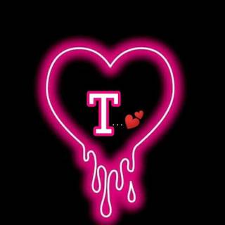 Pink letter T wallpaper