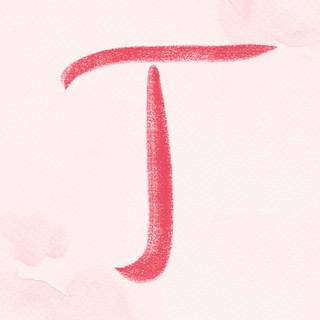 Pink letter T wallpaper