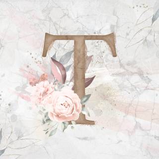 Pink letter T wallpaper