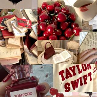 Cherry collage wallpaper