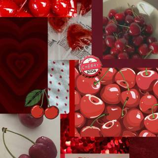 Cherry collage wallpaper