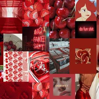 Cherry collage wallpaper