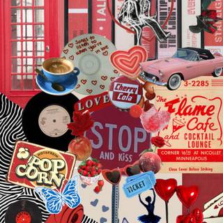 Cherry collage wallpaper