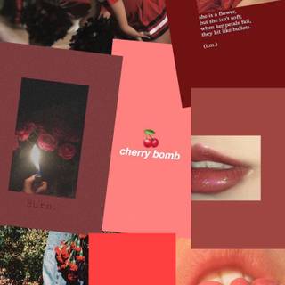 Cherry collage wallpaper
