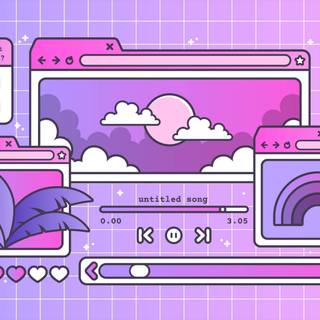 Purple vaporwave wallpaper