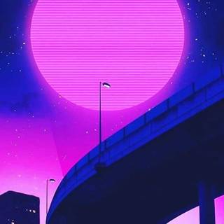 Purple vaporwave wallpaper