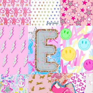 Pink letter E wallpaper