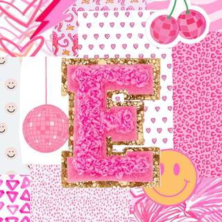 Pink letter E wallpaper
