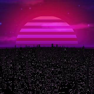 Purple vaporwave wallpaper