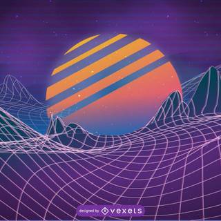 Purple vaporwave wallpaper