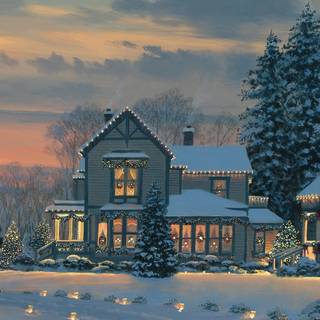 Winter holiday desktop wallpaper