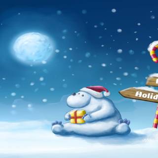 Winter holiday desktop wallpaper
