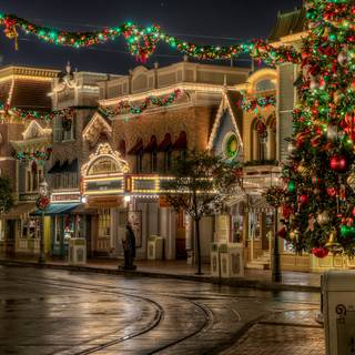 Xmas street wallpaper