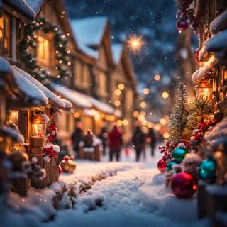 Xmas street wallpaper