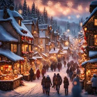 Xmas street wallpaper