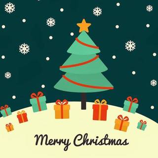 Kawaii Christmas tree wallpaper