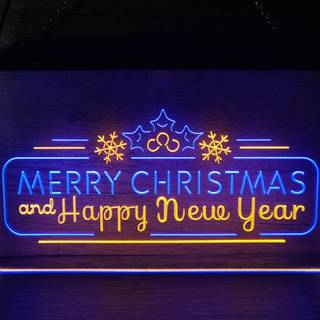 Led Happy New Year wallpaper