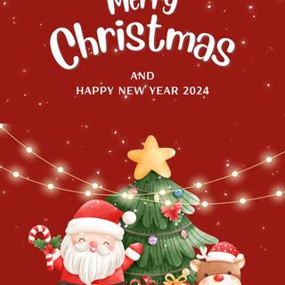 2024 Merry Christmas wallpaper