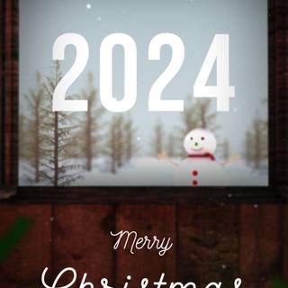 2024 Merry Christmas wallpaper