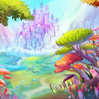 Fairytale forest wallpaper