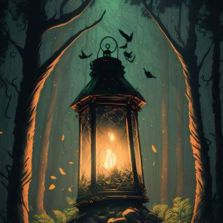 Fairytale forest wallpaper