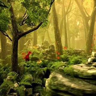 Fairytale forest wallpaper