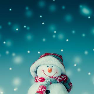 Snowman phone wallpaper