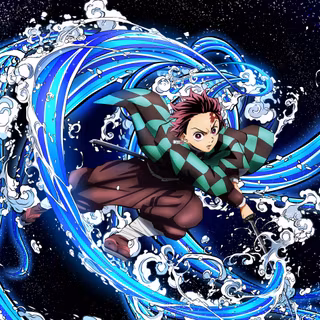 Tanjiro blue wallpaper