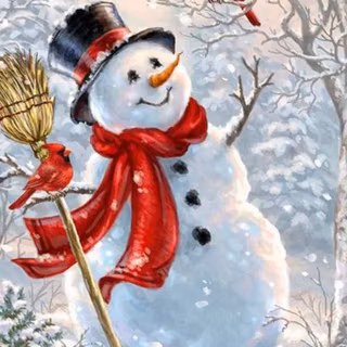 Snowman phone wallpaper