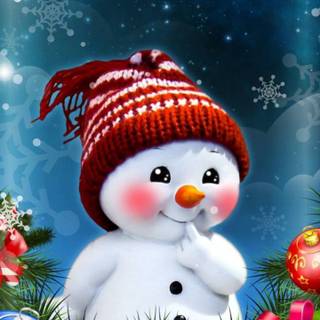 Snowman phone wallpaper