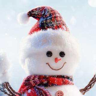 Snowman phone wallpaper