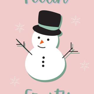Snowman phone wallpaper