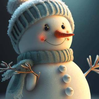 Snowman phone wallpaper