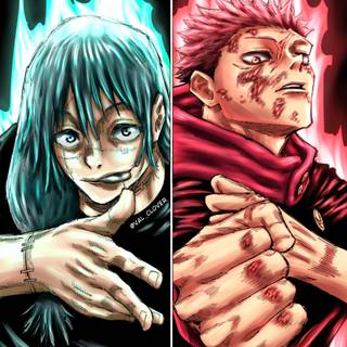 Yuji vs Mahito wallpaper