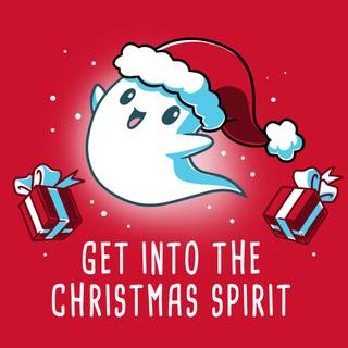Ghost with Santa hat wallpaper