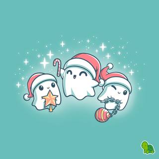 Ghost with Santa hat wallpaper